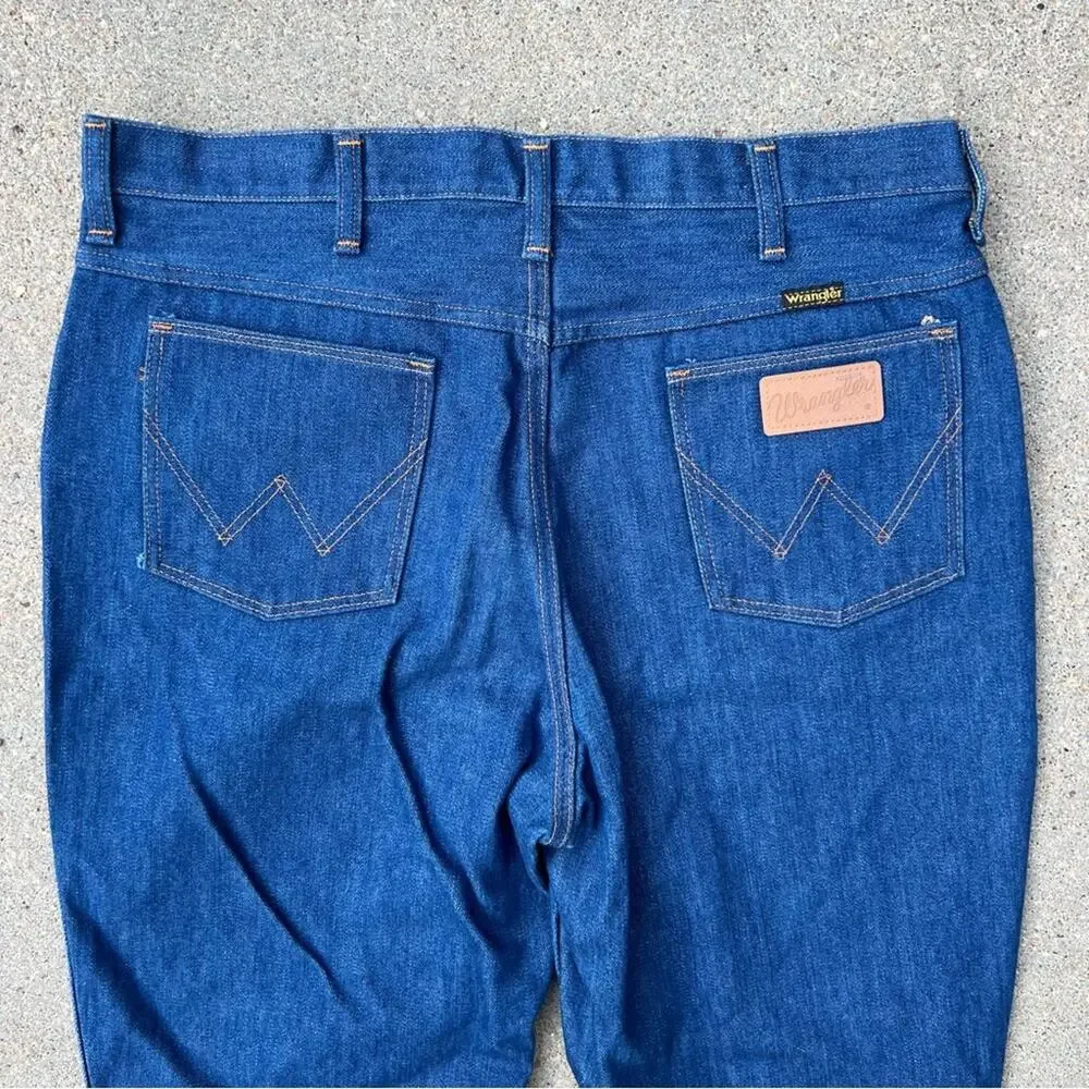 Vintage 70s Wrangler No Fault Jean 945DEN 38x34 Cowboy Cut Regular Fit